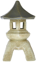 Design Toscano pagoda roof detail showing lid and lift feature for LED light