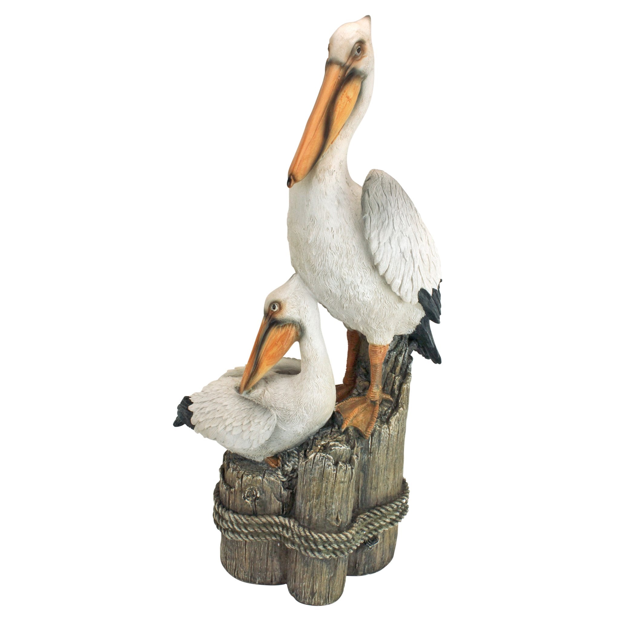 Design Toscano front view pelican statue showing coastal charm and durability