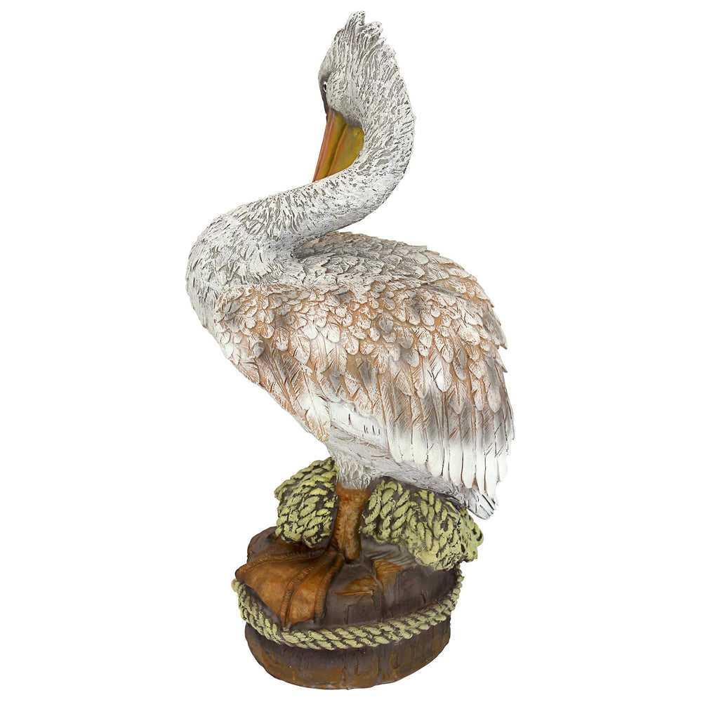 Design Toscano pelican on table for scale and easy placement ideas