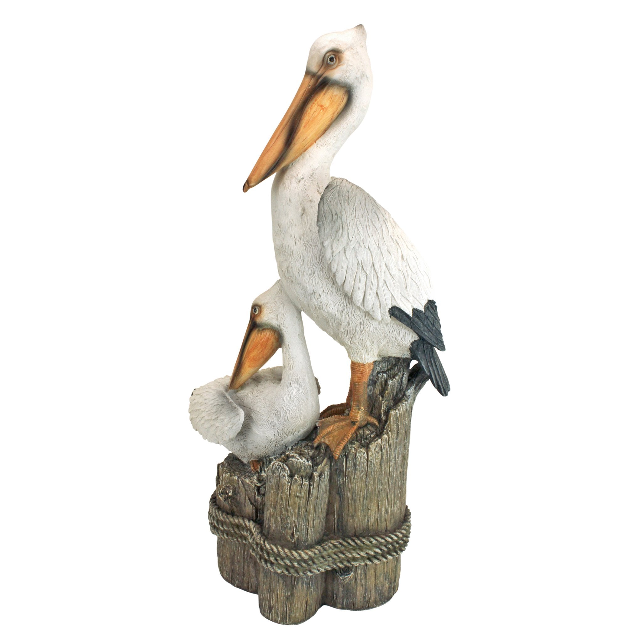 Design Toscano statue beside planter showing size and placement versatility