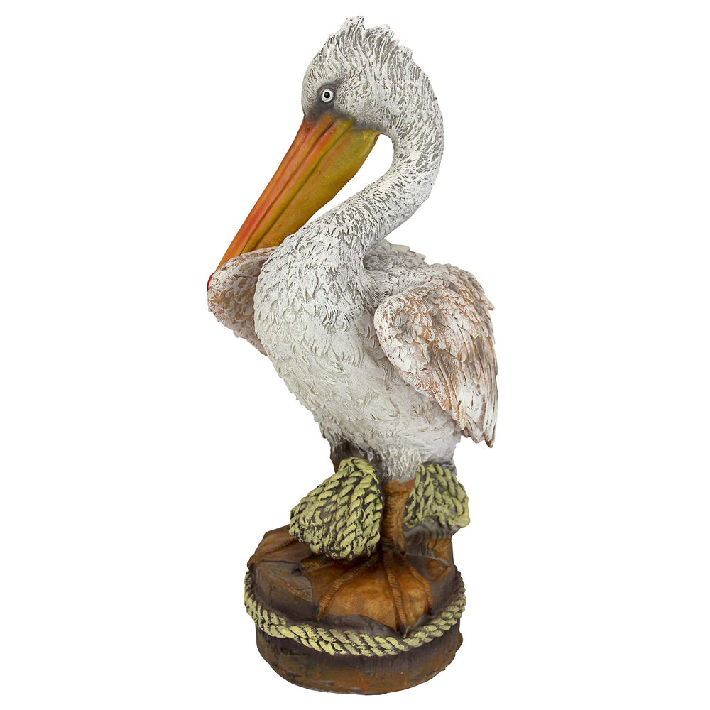 Design Toscano pelican side profile illustrating natural posture and scale