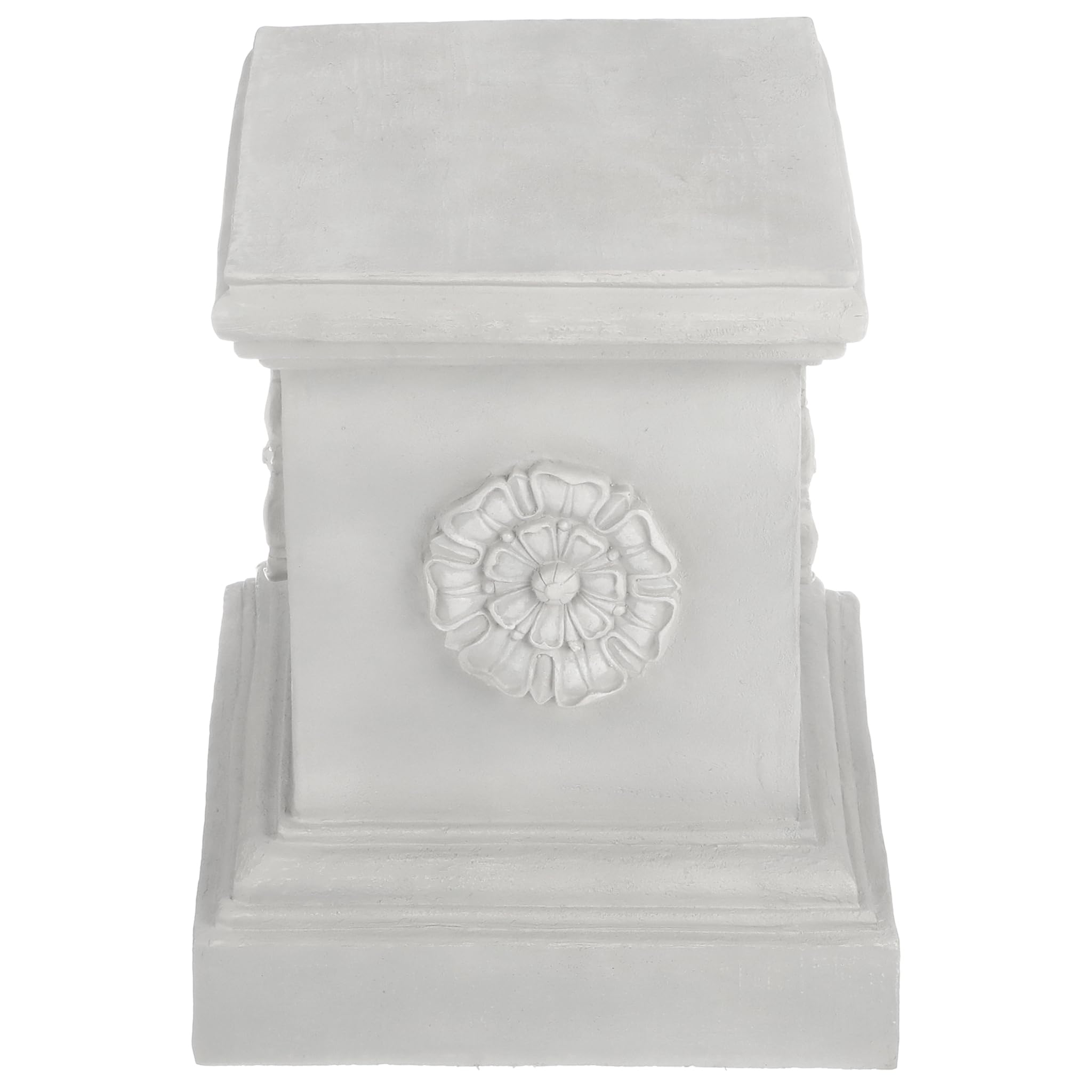 Design Toscano pedestal styled in an interior entryway enhancing decor and display