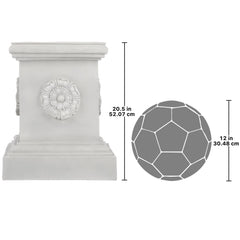 Design Toscano square top surface showing room for planter or statue placement