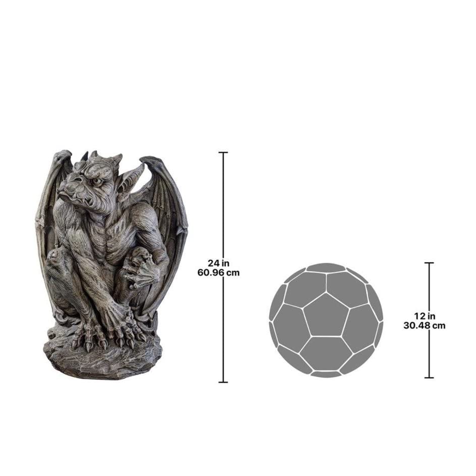 Design Toscano Silas on porch vignette demonstrating entrance décor and dramatic welcome