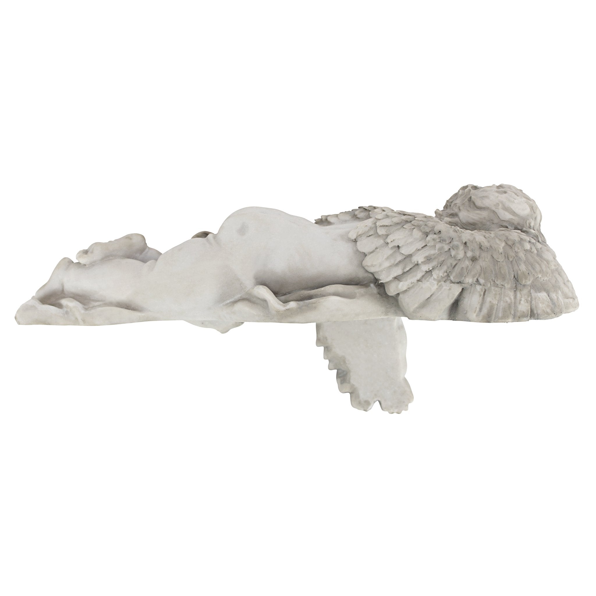 Design Toscano close-up of wing feathers showing lifelike texture and detailed sculpting