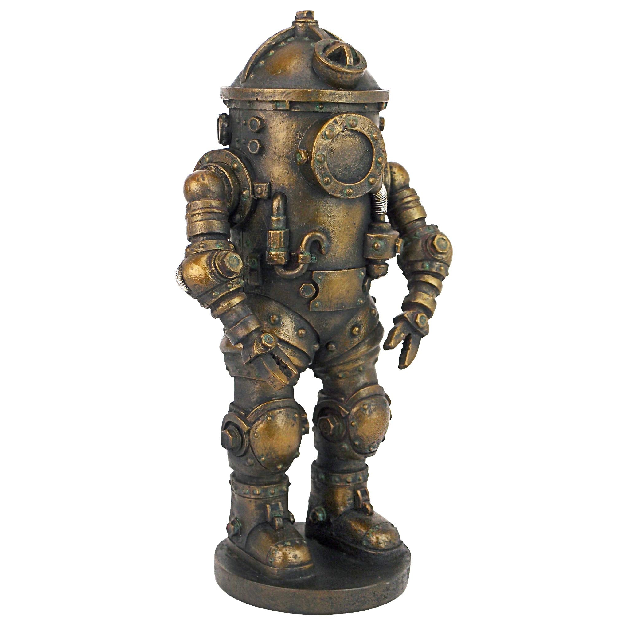 Design Toscano Tritonia close up on helmet showing rivets and glass port benefit: detailed realism