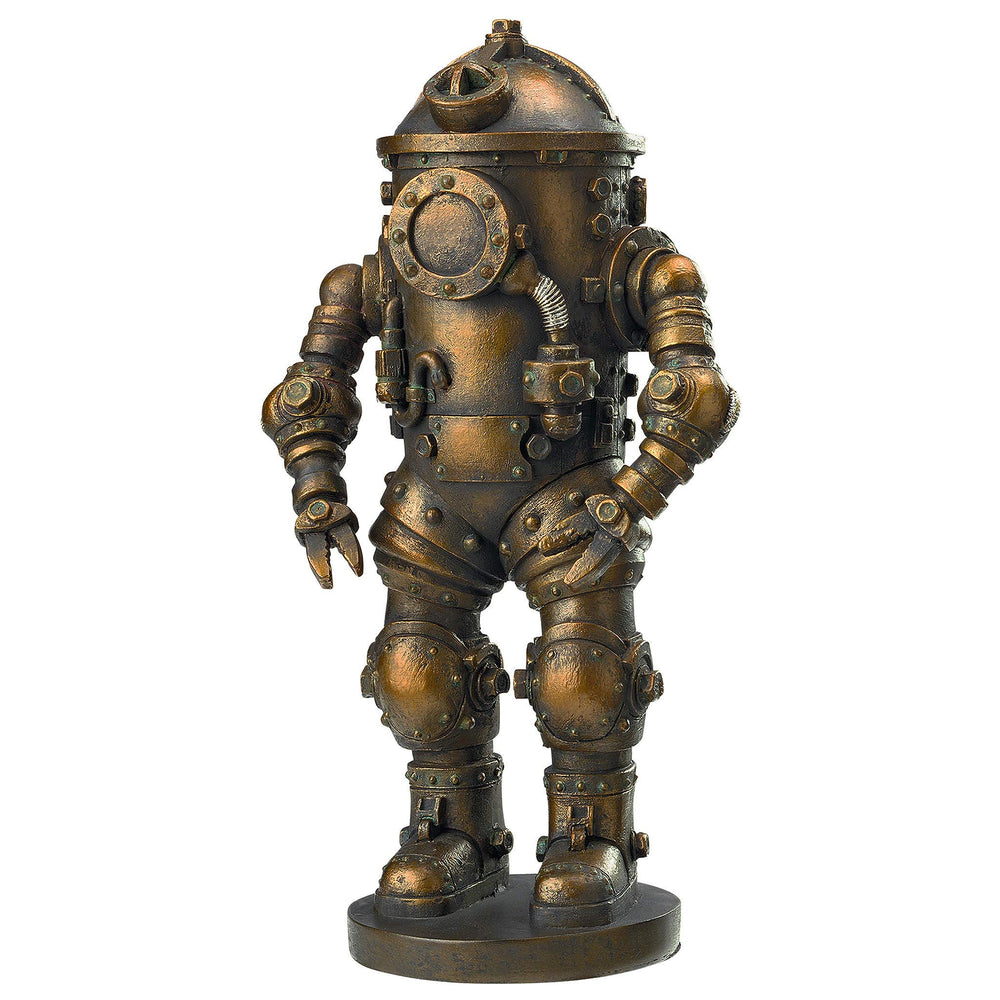 Design Toscano Tritonia front view showing full antique brass finish and detail benefit: eye‑catching focal piece
