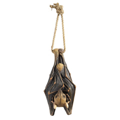 Design Toscano vampire bat front view showing spooky expression and curb appeal