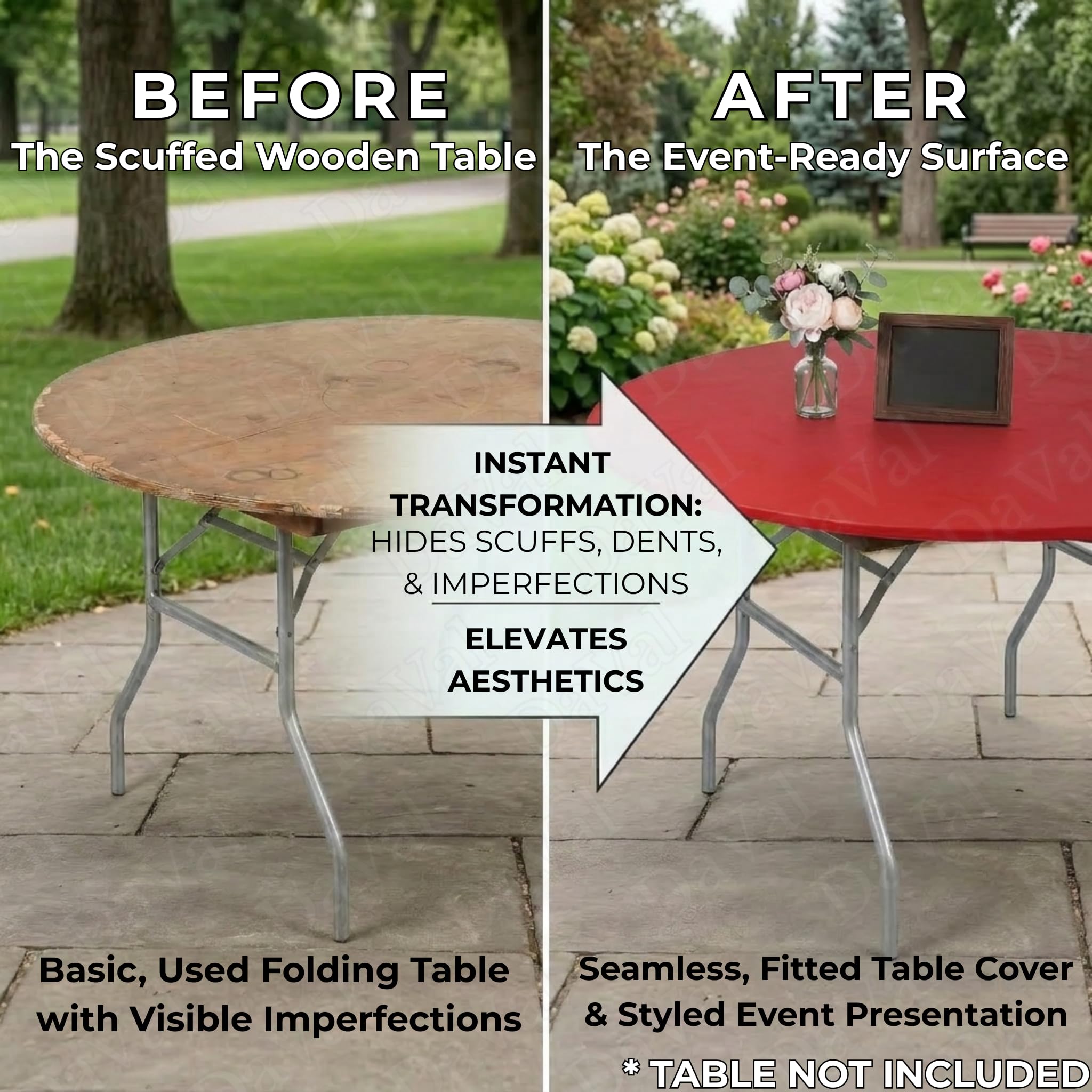 Designs by DaVal cover next to chair to show scale and accurate fit benefit