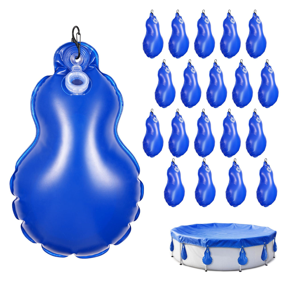 Desunqin front view of 20-pack weights showing secure perimeter benefit