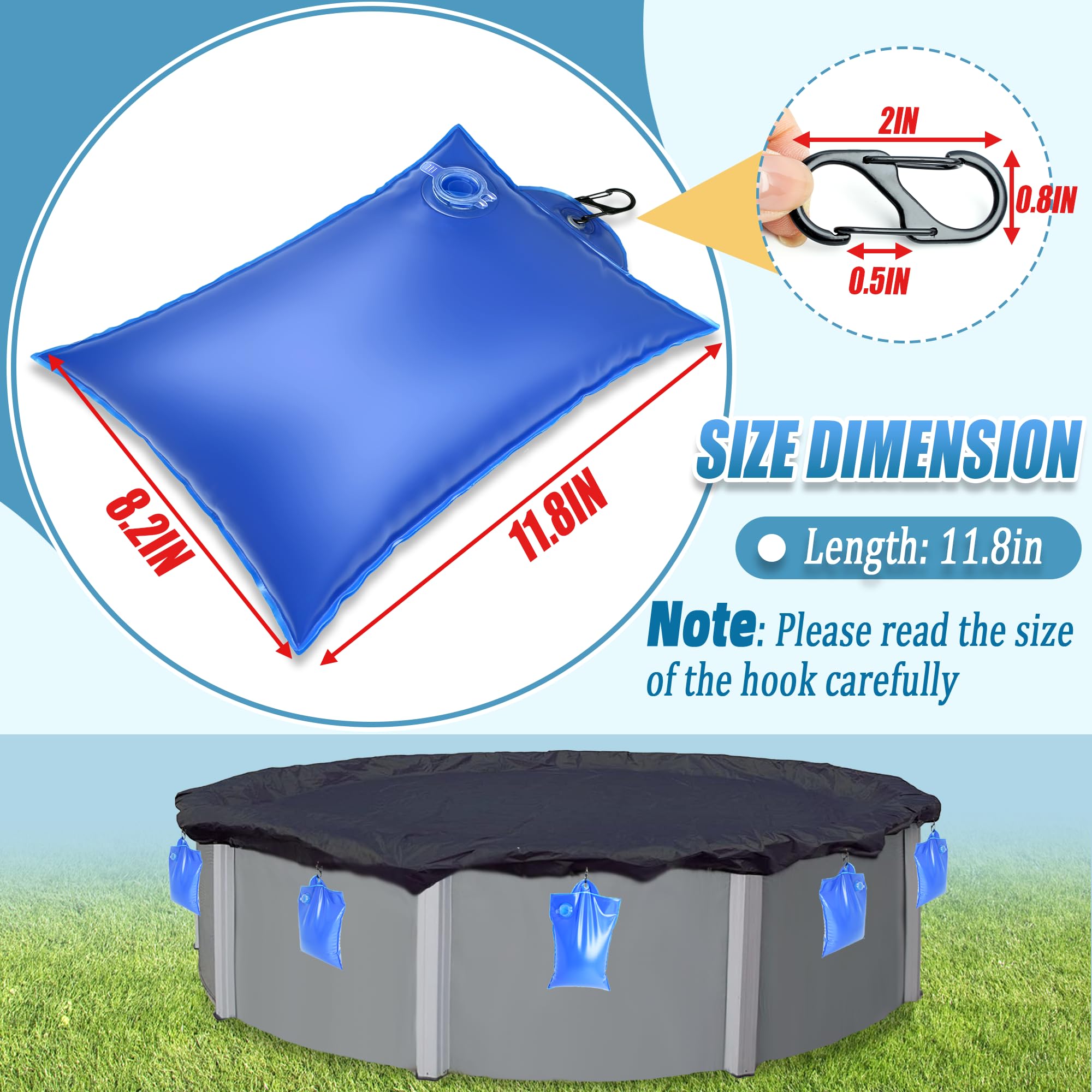 Desunqin sturdy hook attached to pool rail demonstrating simple clip-on installation advantage