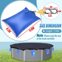Desunqin sturdy hook attached to pool rail demonstrating simple clip-on installation advantage