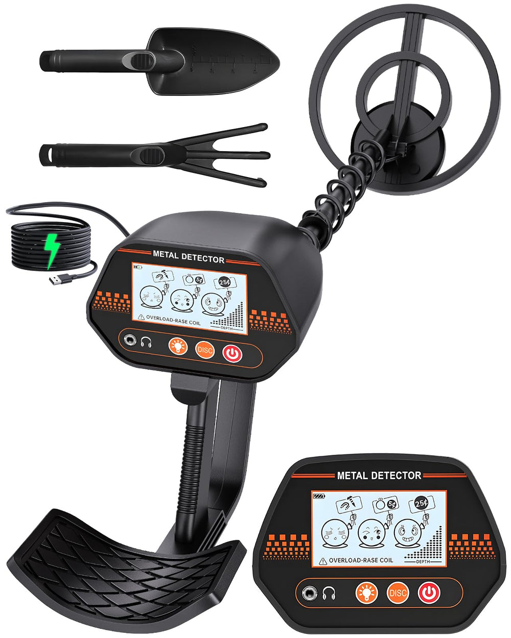 DetectTrek front view with kit showing lightweight design and gift-ready set