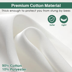 Deuovht elastic cuffs and ankles, snug seal preventing bees