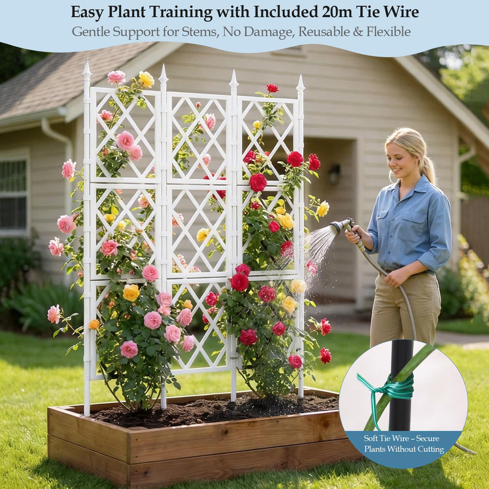 DEVISEFUN trellis kit packaged with parts and included twist ties