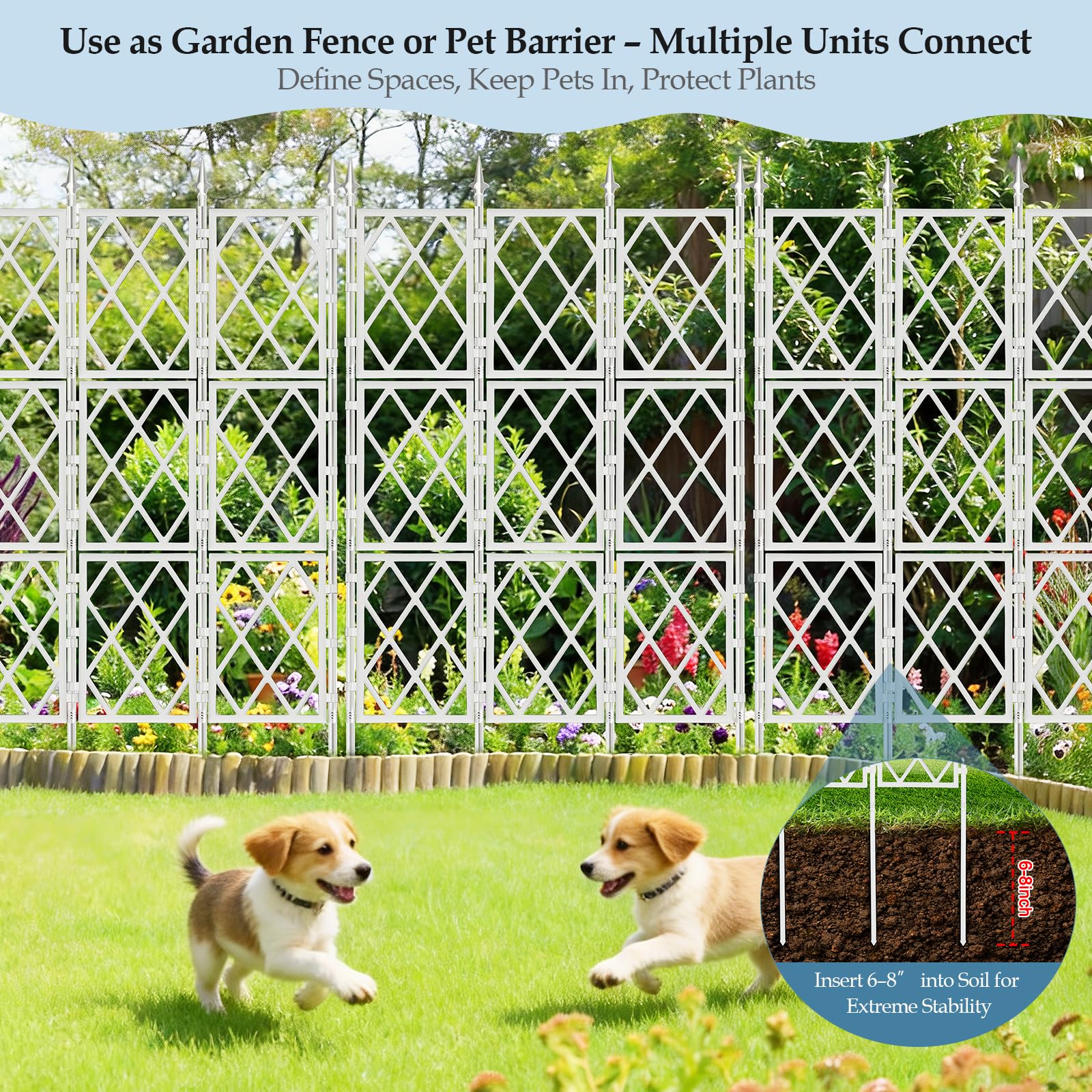 DEVISEFUN trellis supporting climbing vines illustrating stable hold