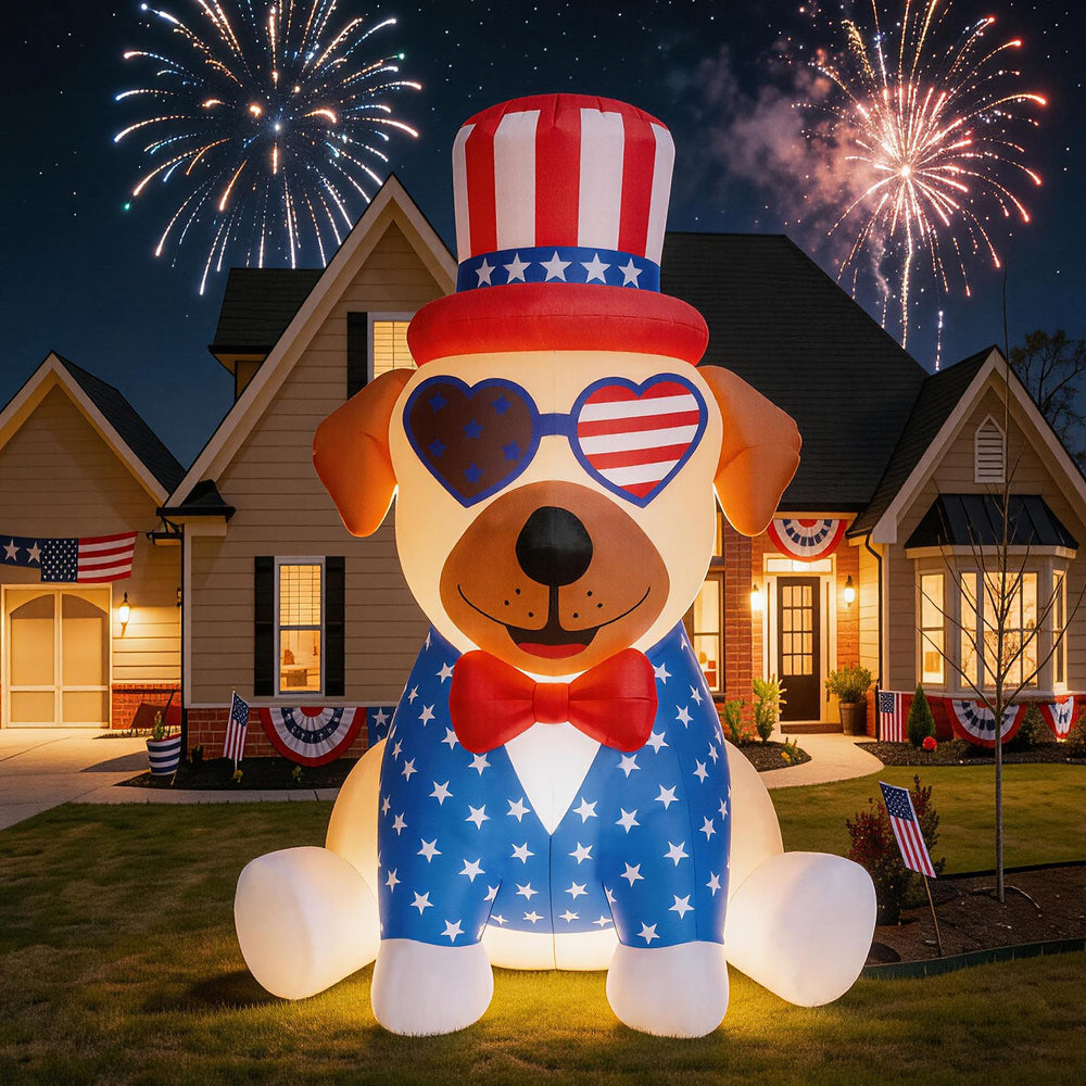 DEVONWIDE pug front view showing patriotic design and festive appeal