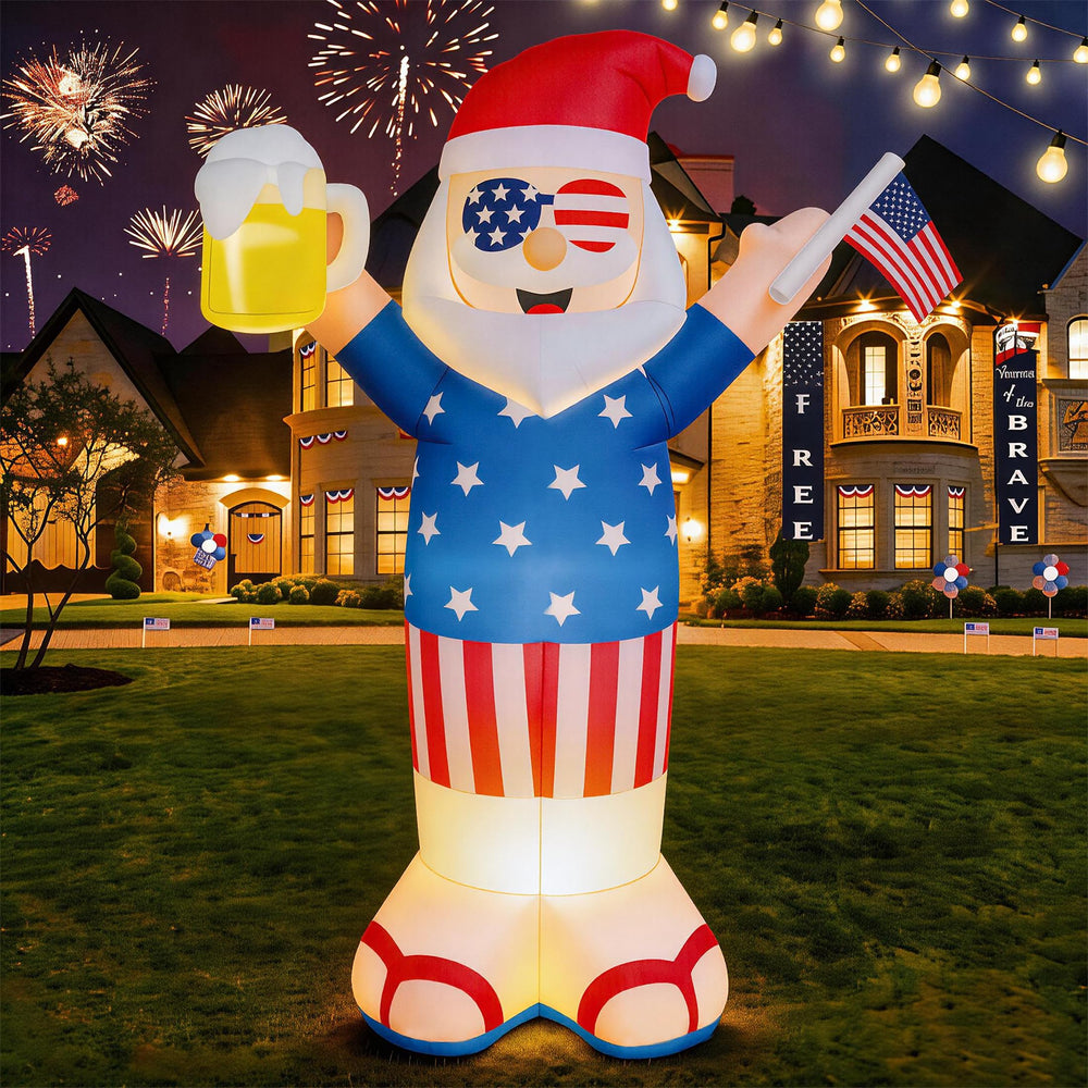 DEVONWIDE Uncle Sam front view showing festive yard impact