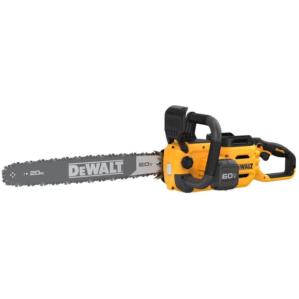 DEWALT 20in chain front view showing full replacement chain and benefit of quick renewal