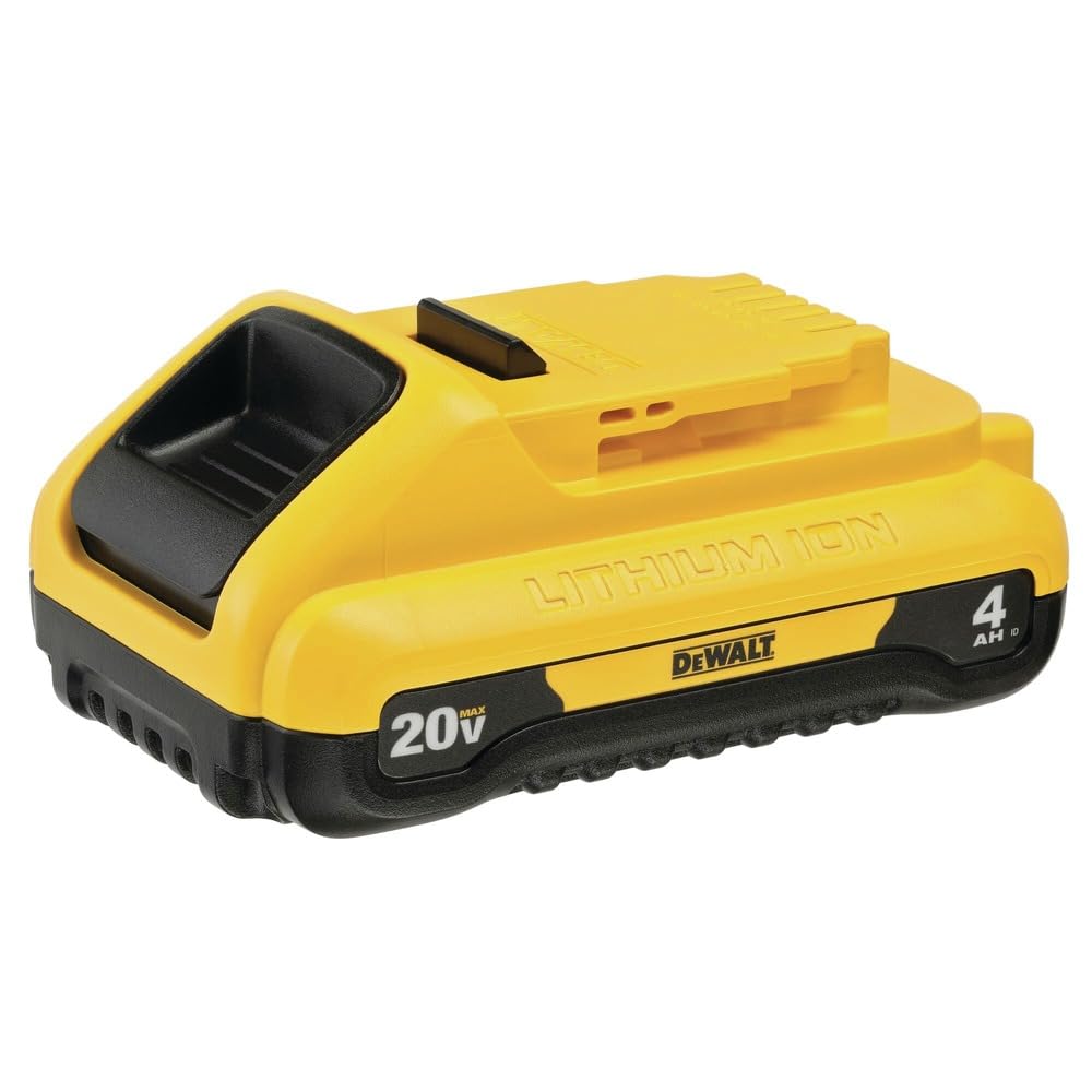 DEWALT 4Ah battery and charger kit showing fast recharge convenience