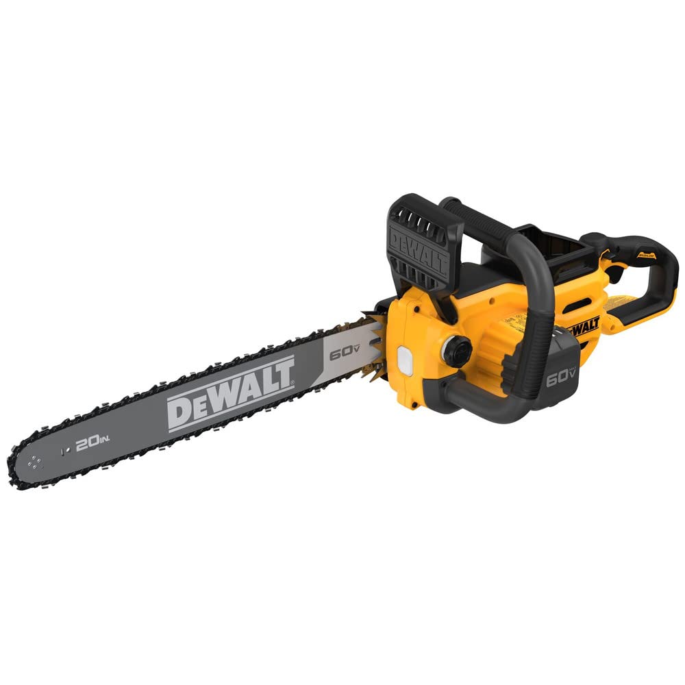 DEWALT chain fitted on a 20-inch bar demonstrating correct alignment and smoother cutting