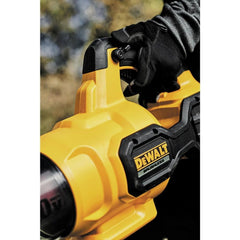 DEWALT DCBL772B handle grip detail showing ergonomic comfort for reduced operator fatigue