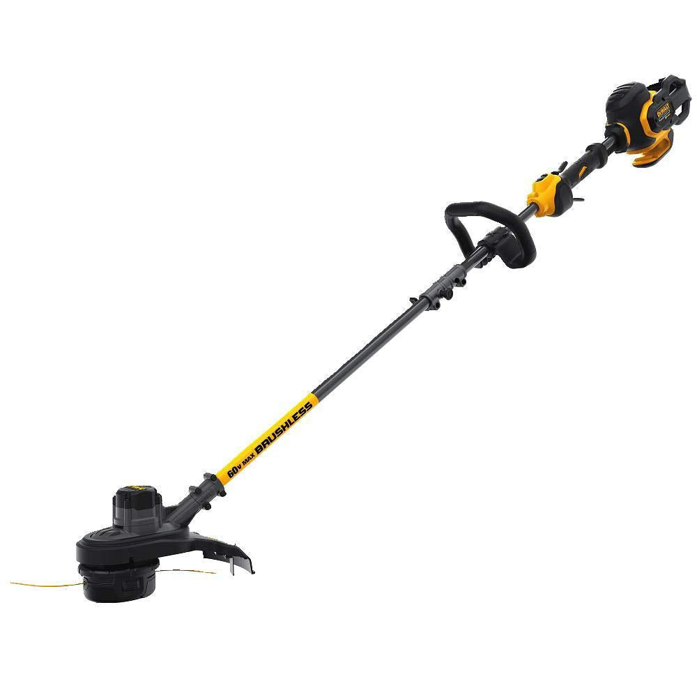 DEWALT DCST970B front angled view showing form and balance for comfortable trimming