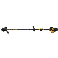 DEWALT DCST970B cutting head close-up showing line feed and durable construction