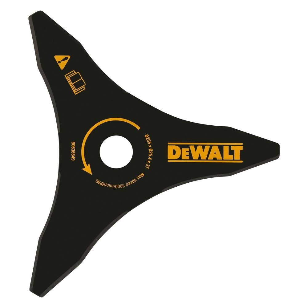 DEWALT DT20653 front view blade showing tri-edge design for tougher cutting