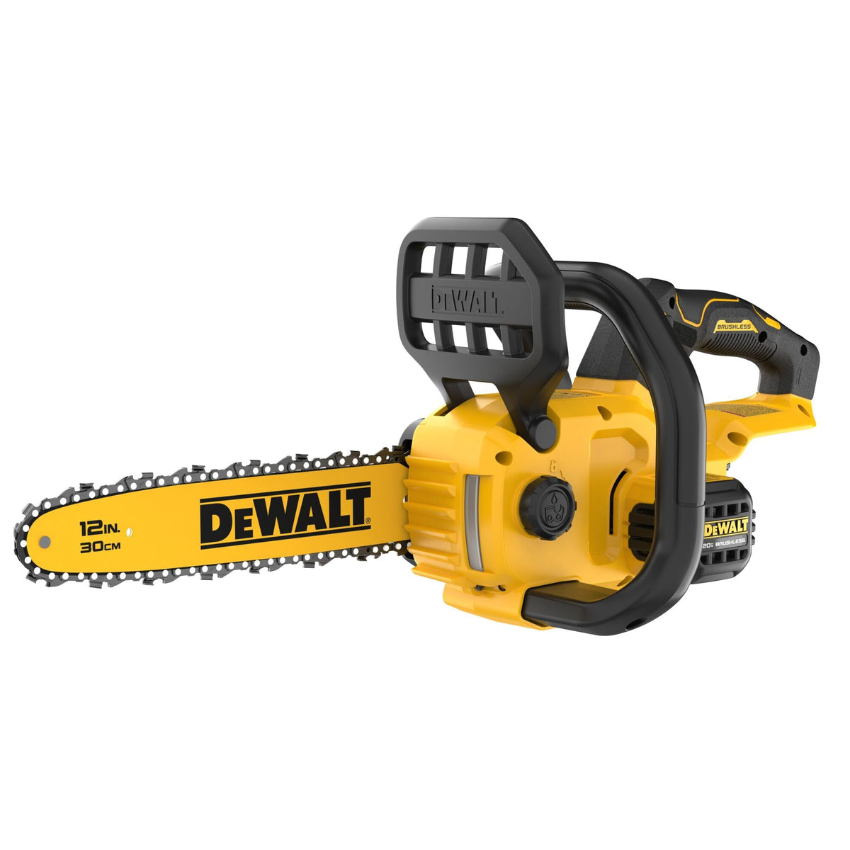 DEWALT front view of the DCCS621B bare tool showing compact design and portability