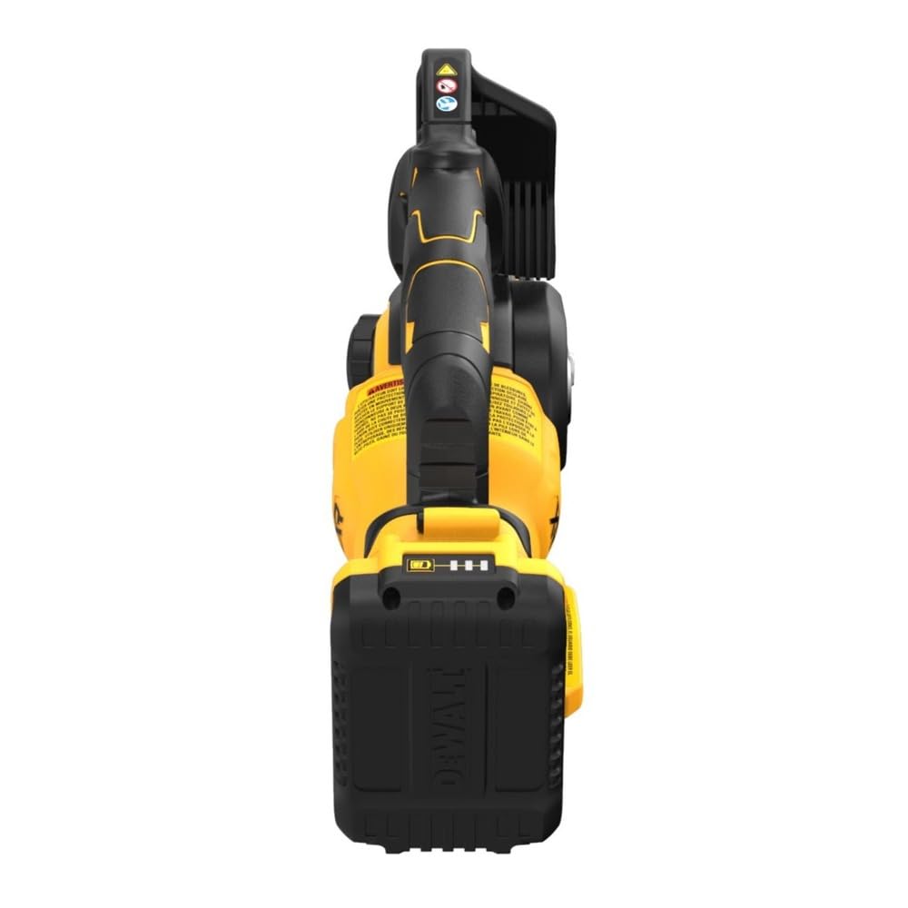 DEWALT held in hand to show lightweight design for reduced fatigue