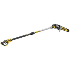 DEWALT pole saw chain close-up highlighting durable cutting performance
