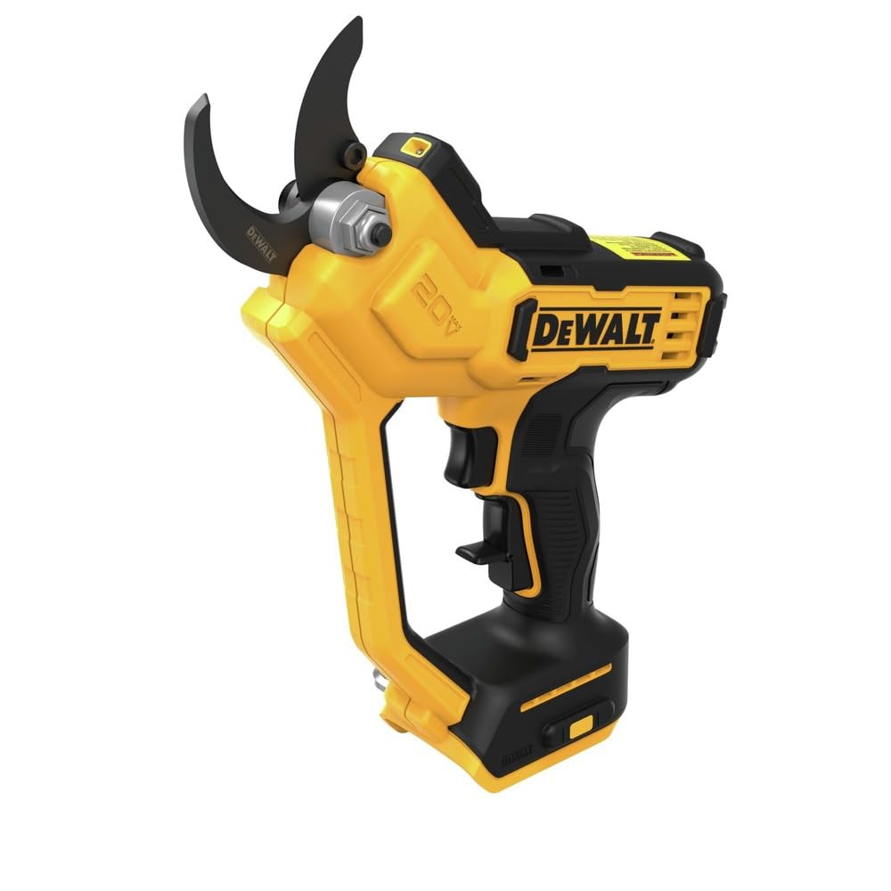 DEWALT pruner cutting flowers in garden for efficient trimming benefit