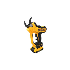 DEWALT pruner LED work light illuminating cut area for safer low-light pruning