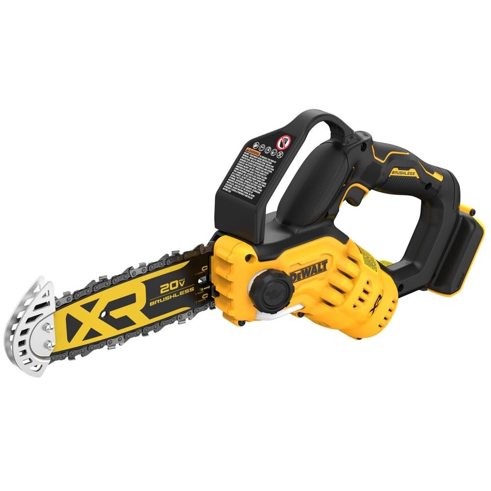 DEWALT saw held in hand to show scale and user-friendly portability benefit