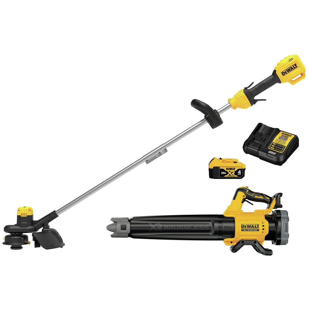 DEWALT string trimmer front view showing compact design and easy handling