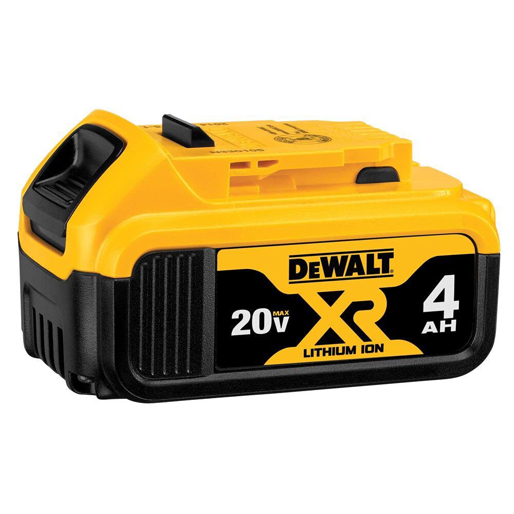 DEWALT trimmer and blower in use on a yard showing efficient debris cleanup benefit
