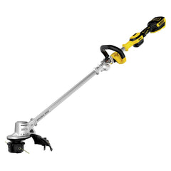 DEWALT trimmer folded for storage demonstrating space-saving transport advantage