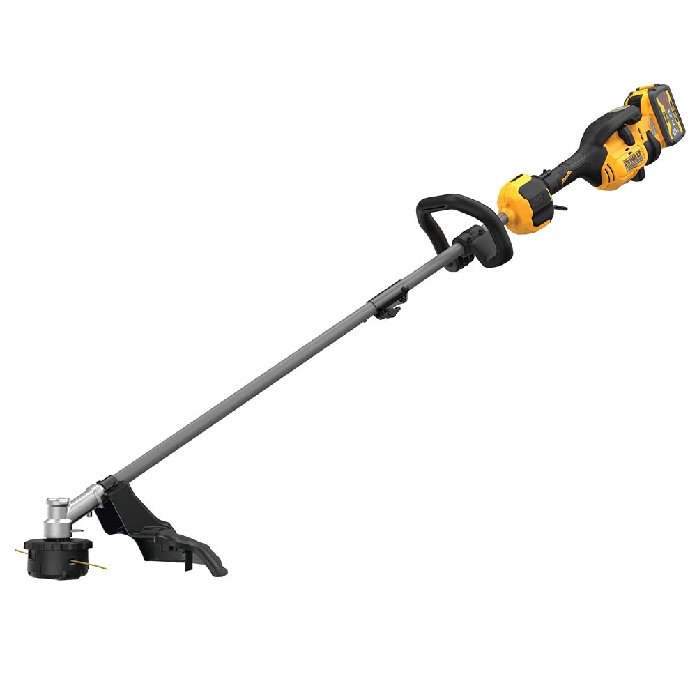 DEWALT trimmer front packaging showing kit contents and benefits