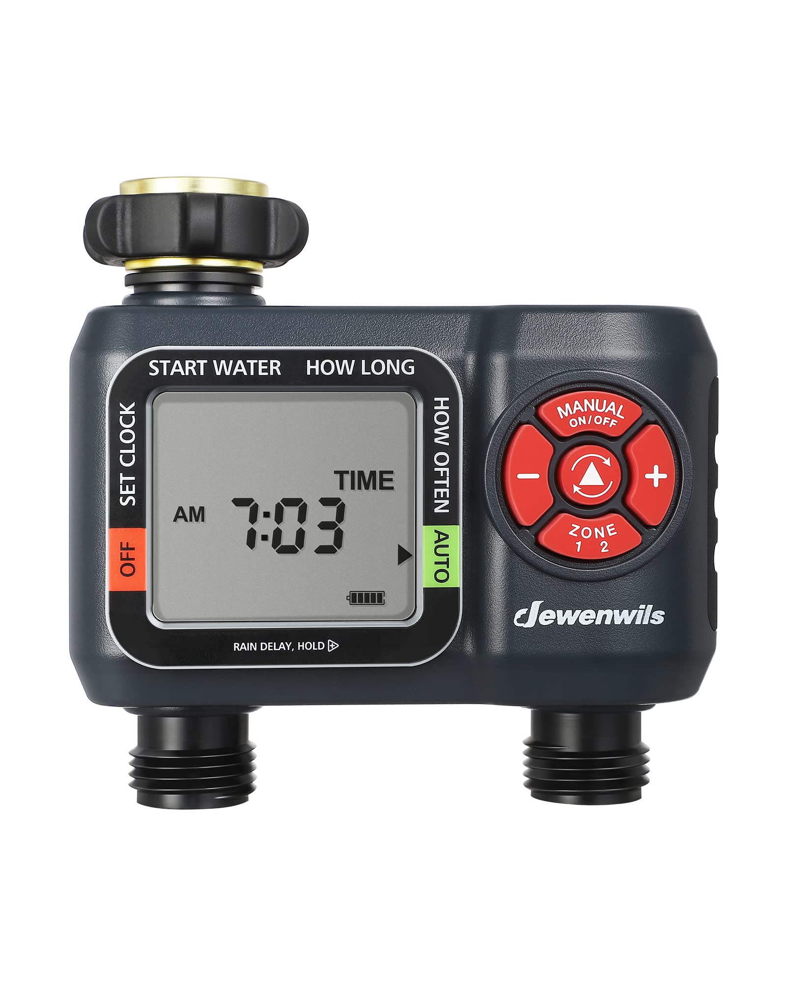 DEWENWILS front panel LCD showing easy setup and clear controls for quick programming