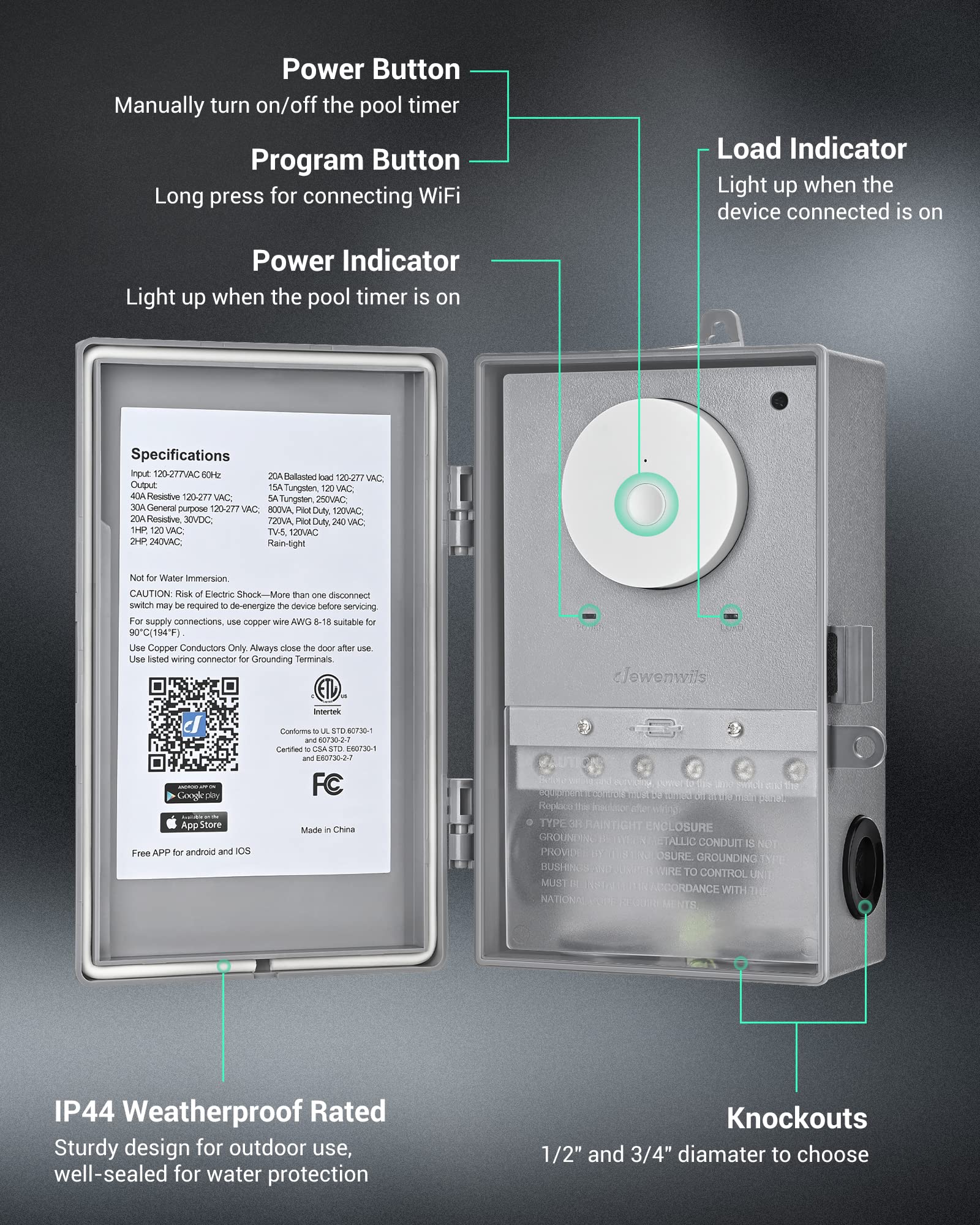 DEWENWILS installed at poolside illustrating reliable outdoor automation benefits