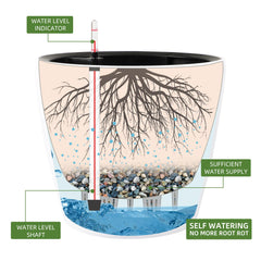 Dexceder removable inner basin detail with hidden handles for easy planting benefit
