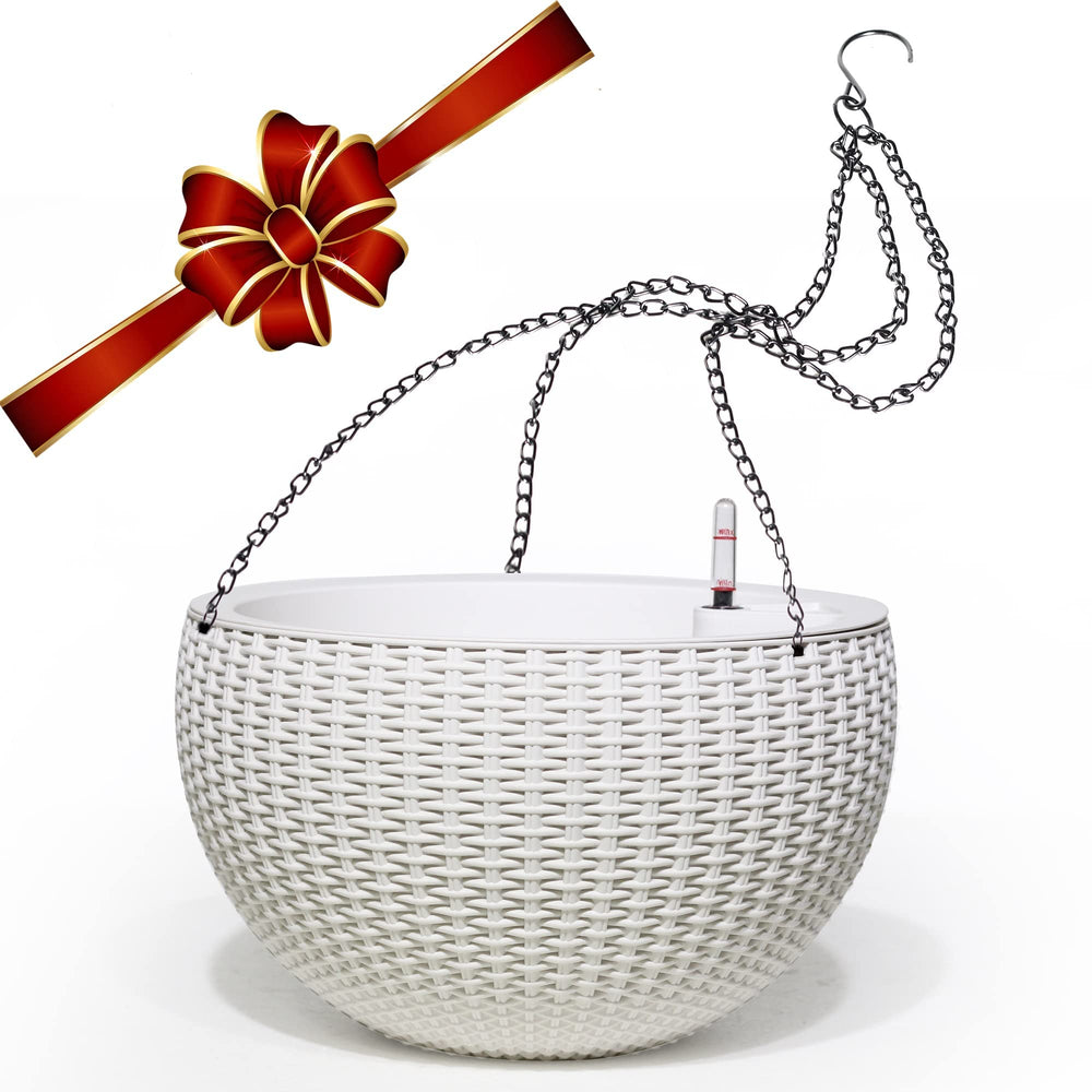 Dexceder lifestyle image of suspended planter adding low-maintenance greenery