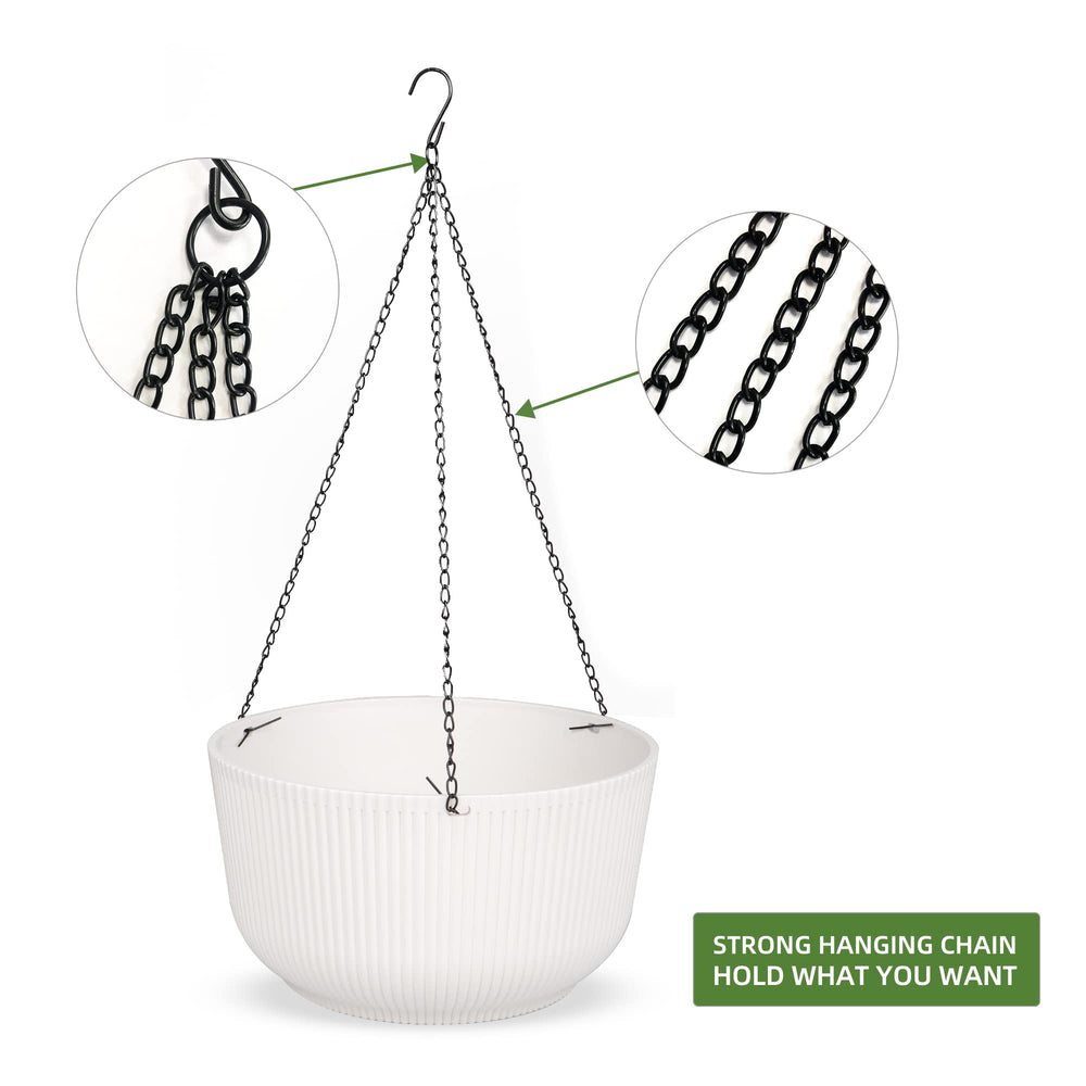 Dexceder planter hung on balcony with herbs, saving watering time