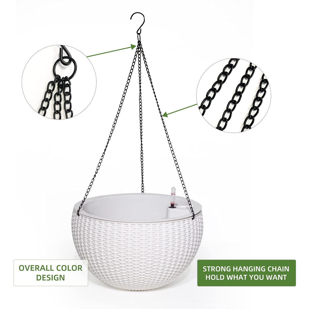 Dexceder heavy-duty hanging chain and hook for secure suspended plant display