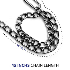 DEXSUR close-up of stainless steel chain links illustrating corrosion resistance and strength