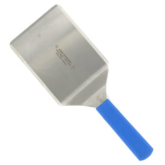 Dexter turner front view showing stainless steel blade and heat-resistant blue handle for durability