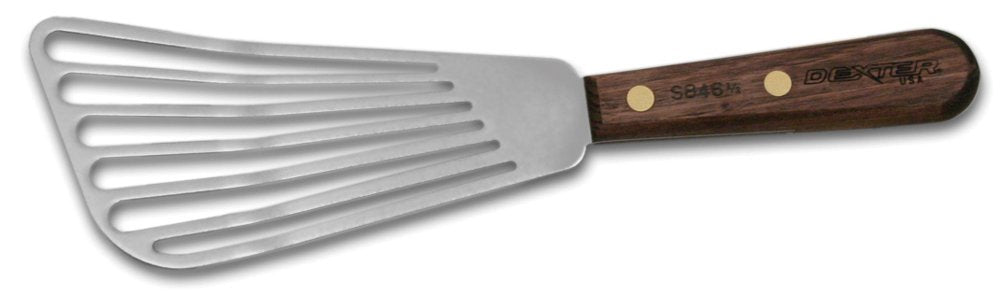 Dexter walnut handle front view showing ergonomic grip and stability