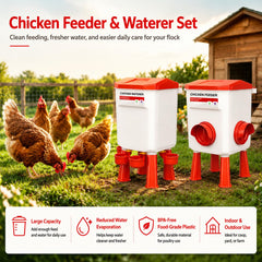 DEZHXHE feeder port lid closed to keep feed dry and block rodents for hygiene