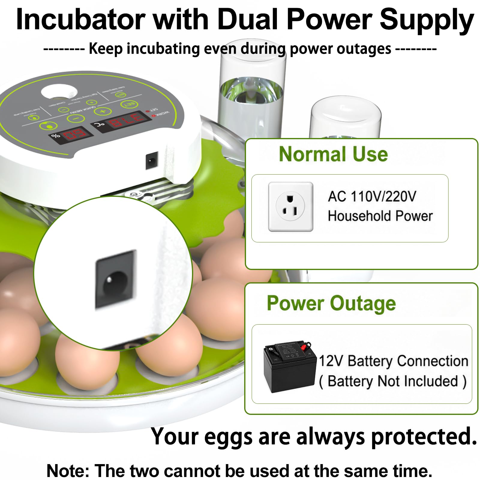 DEZHXHE LED egg candler in use revealing embryo check without opening lid benefit